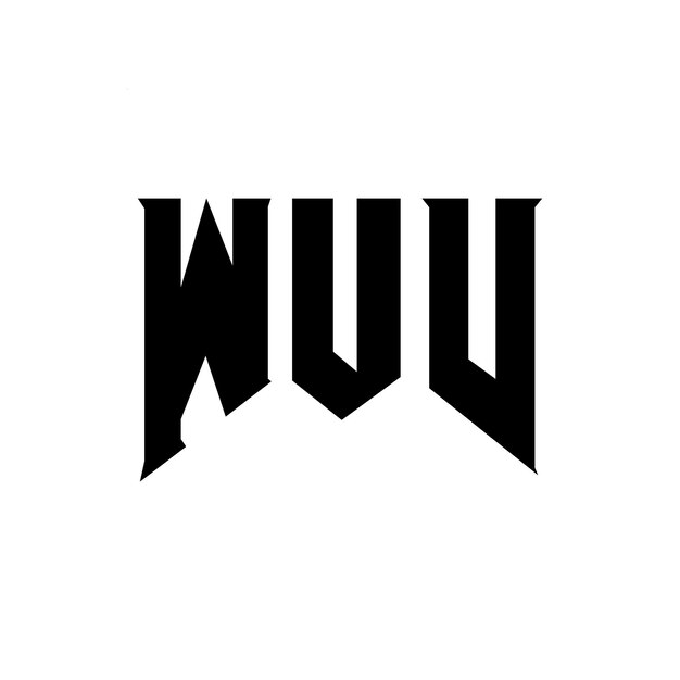 Diseño de logotipo de WUV para una empresa de tecnología Diseño del logotipo WUV combinación de colores blanco y negro Logotipo WUV vector diseño WUV icono WUV alfabeto WUV tipografía diseño del logotipo