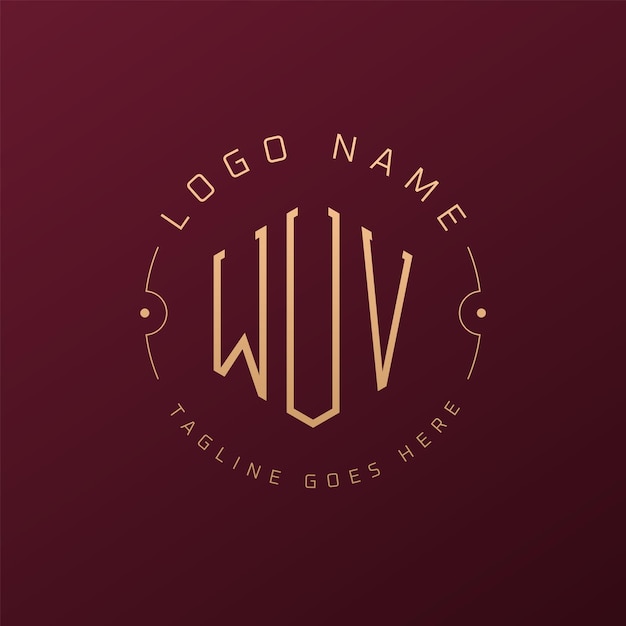 Diseño de logotipo WUV de lujo Letra elegante Logotipo WUV monograma Poligono minimalista Template de diseño de logotipo wUV