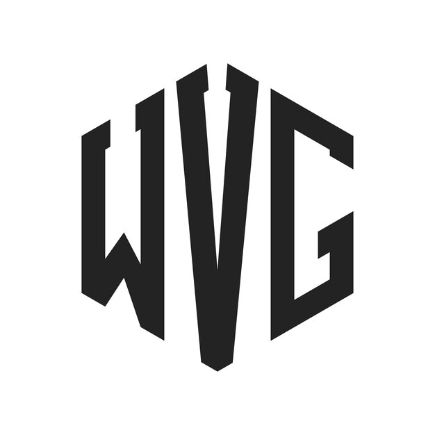 Diseño del logotipo de WVG Letra inicial WVG Monograma Logotipo con forma de hexágono