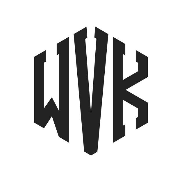 Diseño del logotipo de WVK Letra inicial WVK Monograma Logotipo con forma de hexágono