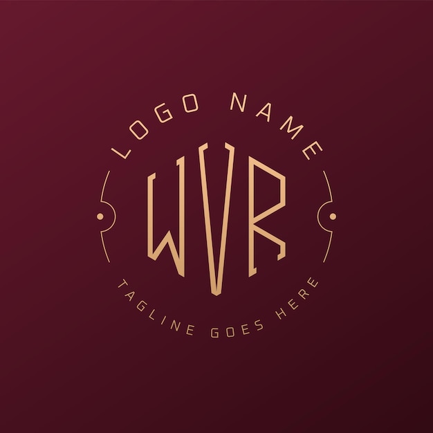 Diseño de logotipo de WVR de lujo Letra elegante WVR monograma logotipo minimalista polígono WVR plantilla de diseño de logotipo