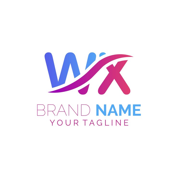 Vector diseño del logotipo de wx artístico moderno y impresionante basado en las iniciales de wx logotipo del icono del alfabeto