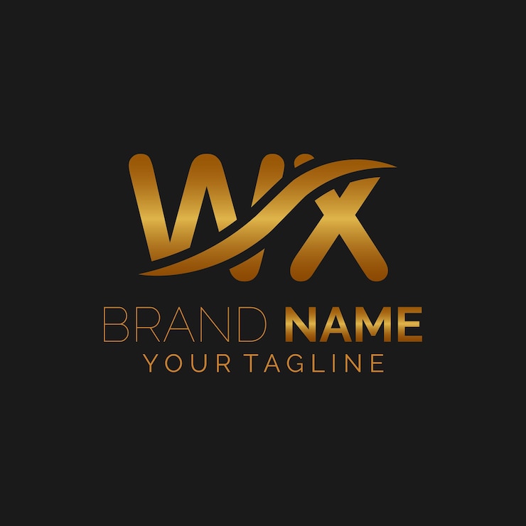 Vector diseño del logotipo de wx artístico moderno y impresionante basado en las iniciales de wx logotipo del icono del alfabeto