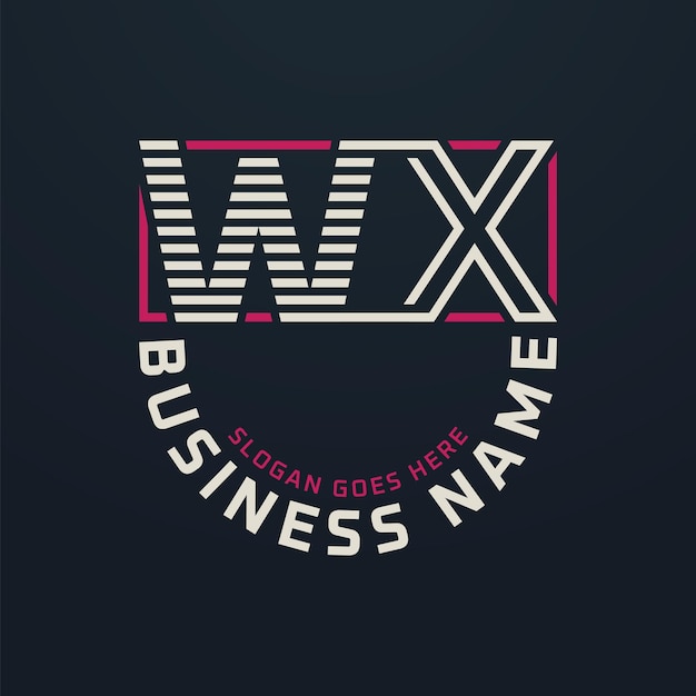 Diseño de logotipo de WX Premium WX Diseño de Logotipo de negocios modernos