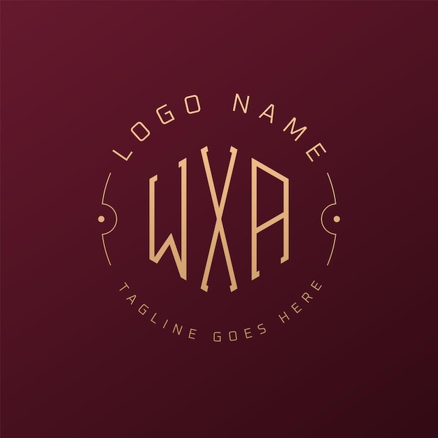 Diseño de logotipo de WXA de lujo Letra elegante Logotipo de monograma WXA Poligono minimalista Template de diseño de logotipo WXA