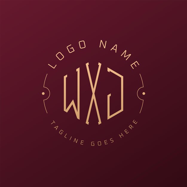 Diseño de logotipo WXJ de lujo Letra elegante WXJ Monograma Logotipo minimalista Poligono plantilla de diseño de logotipo wXJ