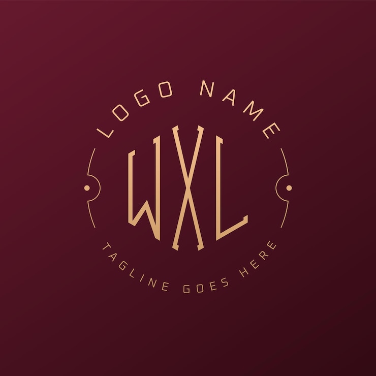 Vector diseño de logotipo wxl de lujo letra elegante logotipo de monograma wxl poligono minimalista template de diseño de logotipo wxl