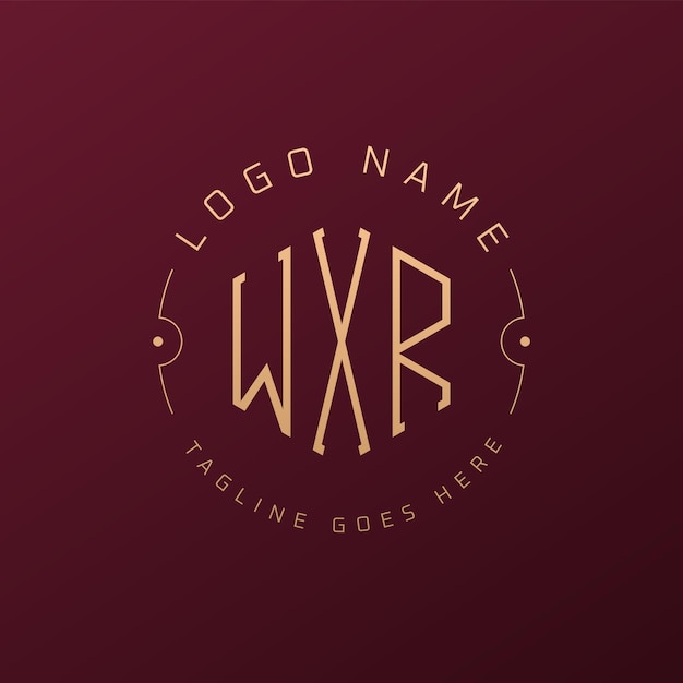 Diseño de logotipo WXR de lujo Letra elegante WXR Monograma Logotipo minimalista Poligono plantilla de diseño de logotipo wXR