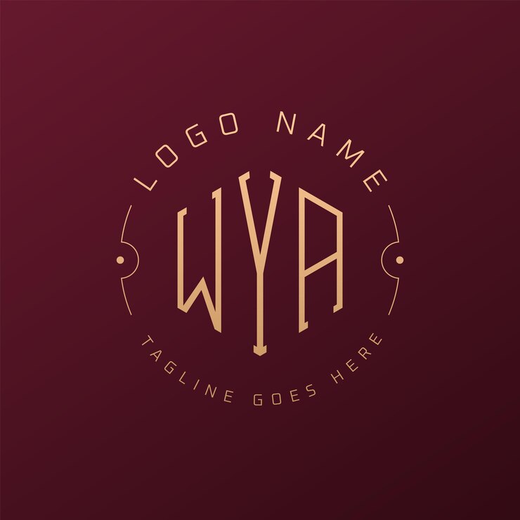 Vector diseño de logotipo wya de lujo letra elegante wya monograma logotipo minimalista poligono plantilla de diseño de logotipo wya