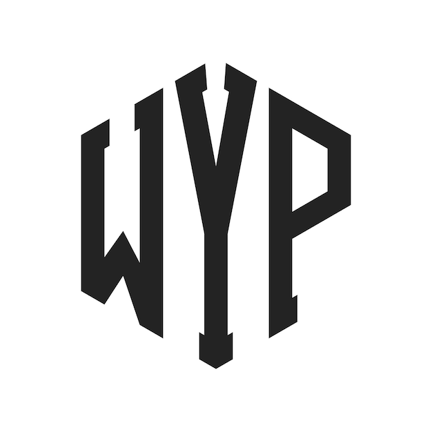 Diseño del logotipo WYP Letra inicial WYP Monograma Logotipo con forma de hexágono