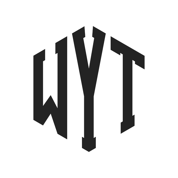 Diseño del logotipo de WYT Letra inicial Monograma de WYT Logotipo con forma de hexágono