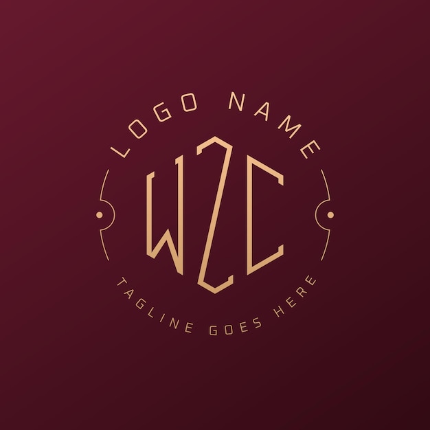 Diseño de logotipo de WZC de lujo Letra elegante Logotipo de monograma WZC Poligono minimalista Plantilla de diseño de logotipo WZC