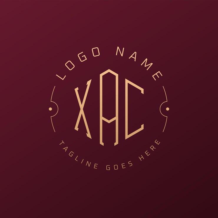 Vector diseño de logotipo xac de lujo letra elegante xac monograma logotipo minimalista poligono xac templata de diseño de logotipo