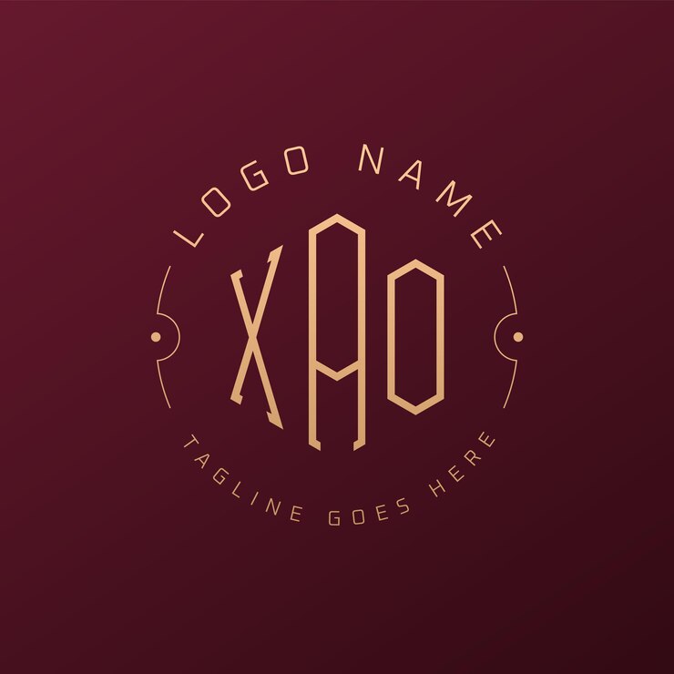 Vector diseño de logotipo xao de lujo letra elegante xao monograma logotipo minimalista poligono xao template de diseño de logotipo