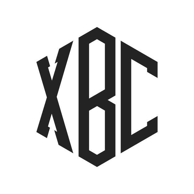 Diseño del logotipo de XBC Letra inicial XBC Monograma Logotipo con forma de hexágono