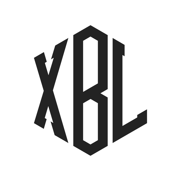 Diseño del logotipo XBL Letra inicial XBL Monograma Logotipo con forma de hexágono