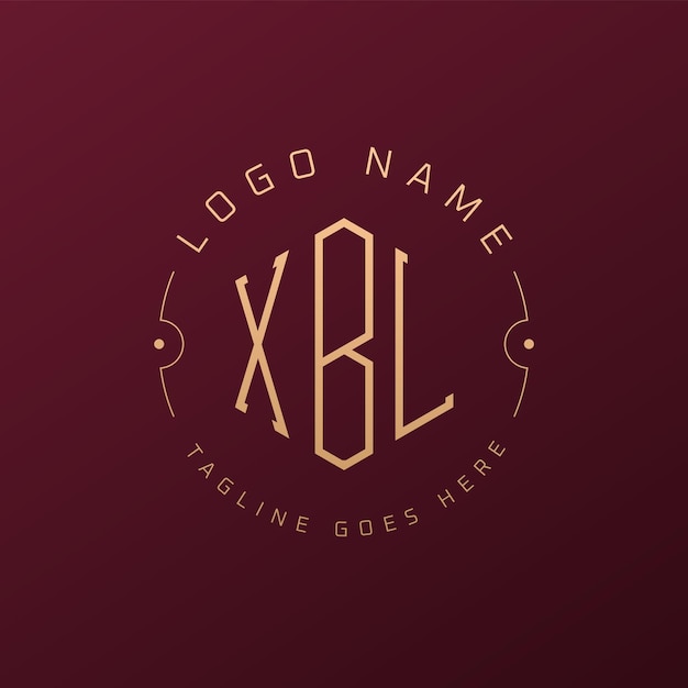 Diseño de logotipo XBL de lujo Letra elegante XBL Monograma Logotipo minimalista Poligono XBL Template de diseño de logotipo