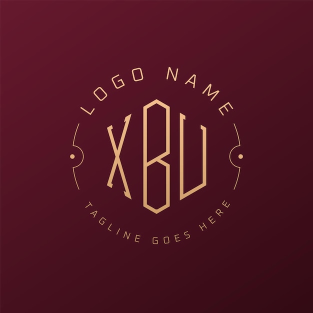 Diseño de logotipo XBU de lujo Letra elegante XBU Monograma Logotipo minimalista Poligono XBU Template de diseño de logotipo