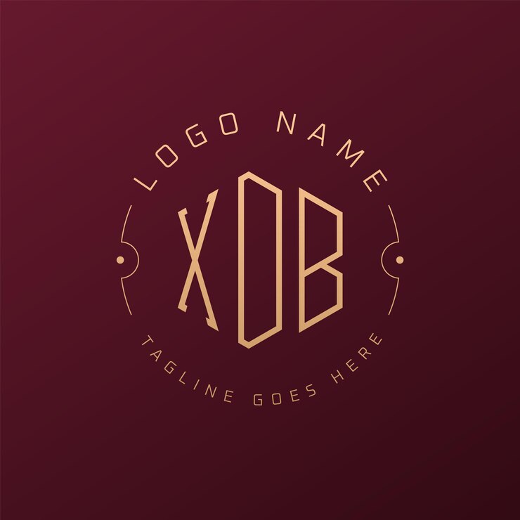 Vector diseño de logotipo xdb de lujo letra elegante xdb monograma logotipo minimalista poligono xdb template de diseño de logotipo