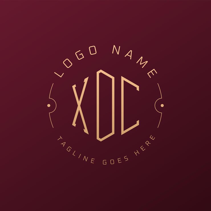 Vector diseño de logotipo xdc de lujo letra elegante xdc monograma logotipo minimalista polígono xdc plantilla de diseño de logotipo