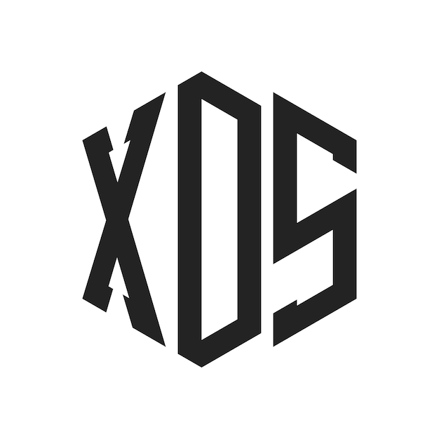Diseño del logotipo XDS Letra inicial XDS Monograma Logotipo con forma de hexágono