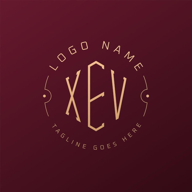 Diseño de logotipo de XEV de lujo Letra elegante XEV Monograma Logotipo minimalista Poligono XEV Modelo de diseño de logotipo