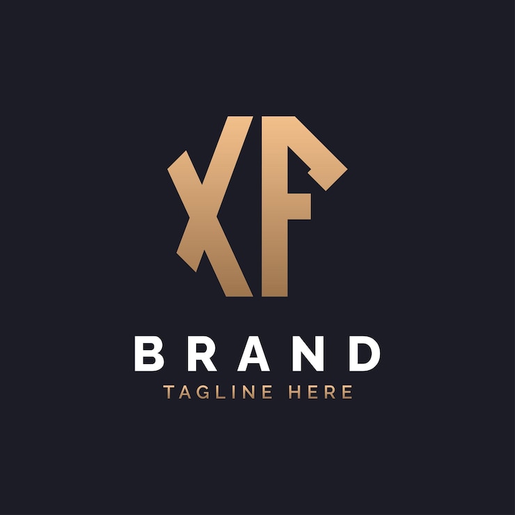 Vector diseño del logotipo xf moderno minimal elegante y lujoso xf logotipo alfabeto letra xf diseño del logotipo para la identidad empresarial corporativa de la marca