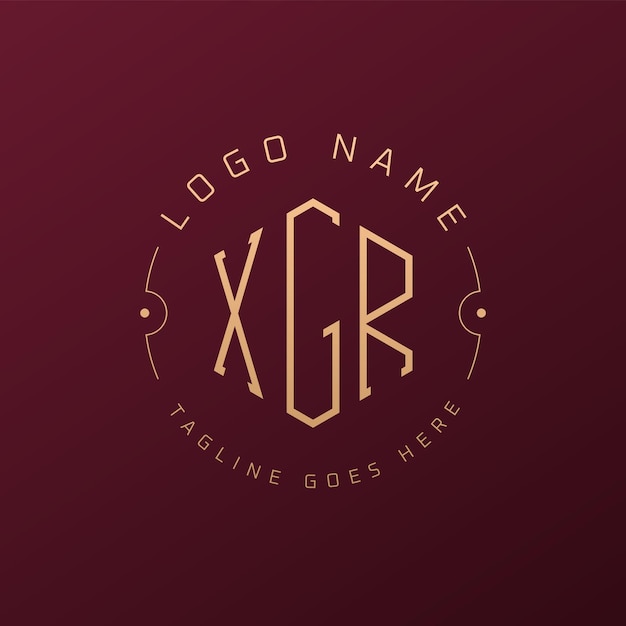 Diseño de logotipo XGR de lujo Letra elegante XGR Monograma Logotipo minimalista Poligono XGR Template de diseño de logotipo