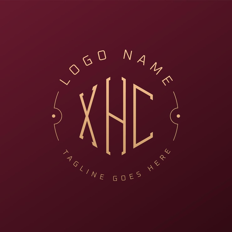 Vector diseño de logotipo xhc de lujo letra elegante xhc monograma logotipo minimalista polígono xhc plantilla de diseño de logotipo