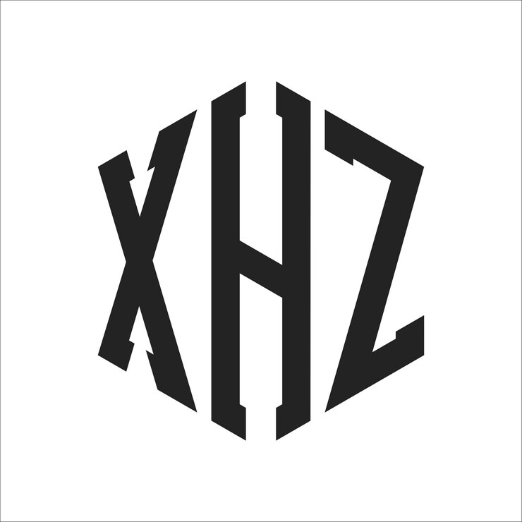 Vector diseño del logotipo xhz letra inicial xhz monograma logotipo con forma de hexágono