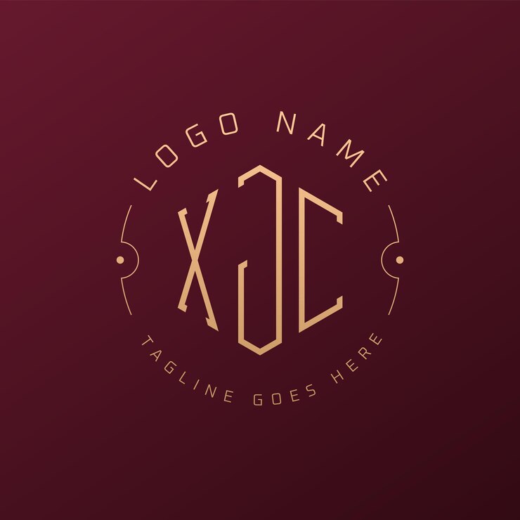 Vector el diseño del logotipo de xjc de lujo, la letra elegante, el monograma xjc, el logotipo minimalista, el polígono, el diseño de la plantilla xjc.