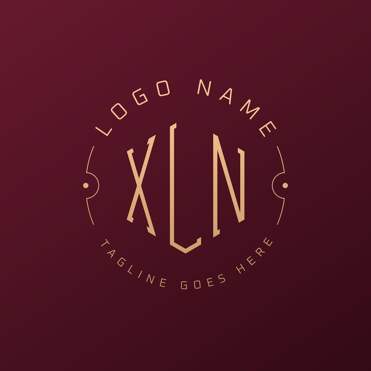 Vector diseño de logotipo xln de lujo letra elegante xln monograma logotipo minimalista poligono xln templata de diseño de logotipo