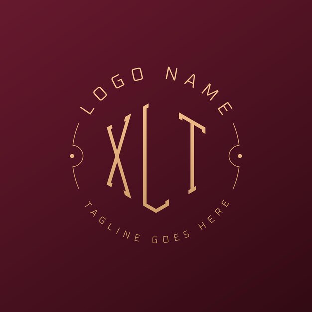 Diseño de logotipo XLT de lujo Letra elegante XLT Monograma Logotipo minimalista Polígono XLT Template de diseño de logotipo