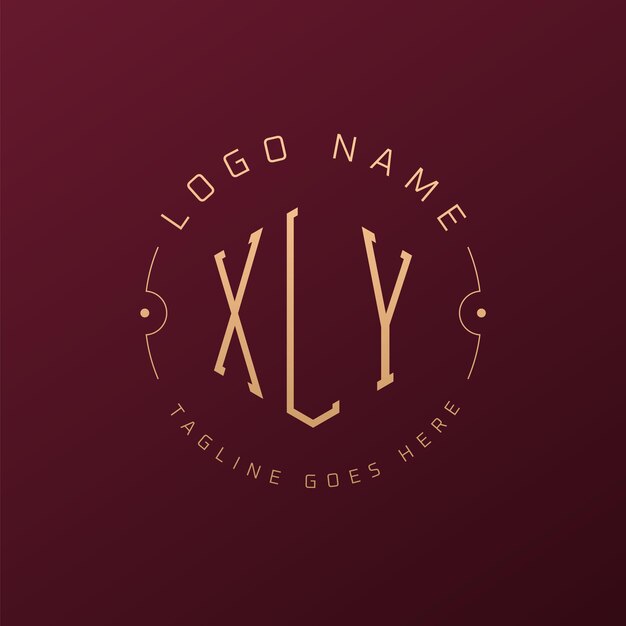 Diseño de logotipo XLY de lujo Letra elegante XLY Monograma Logotipo minimalista Poligono XLY Templata de diseño de logotipo