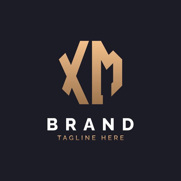 Diseño del logotipo de XM Moderno Minimal Elegante y lujoso Logotipo XM Alfabeto Letra Diseño del Logotipo deXM para la identidad empresarial corporativa de la marca