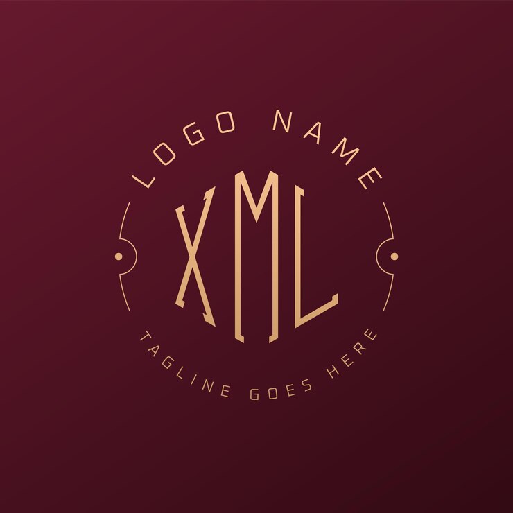 Vector diseño de logotipo xml de lujo letra elegante xml monograma logotipo minimalista poligono template de diseño de logotipo xl
