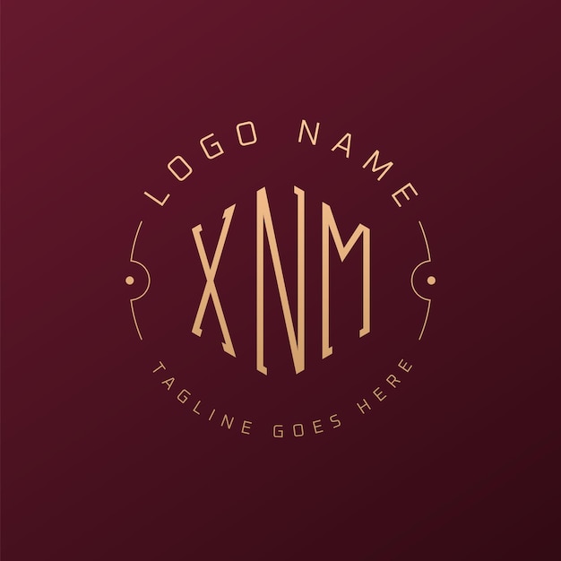 Diseño de logotipo XNM de lujo Letra elegante XNM Monograma Logotipo minimalista Poligono XNM Template de diseño de logotipo