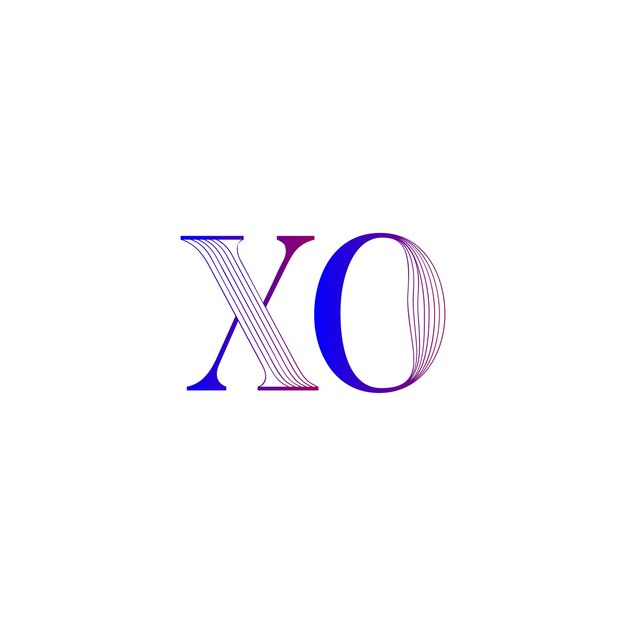 Vector diseño del logotipo xo