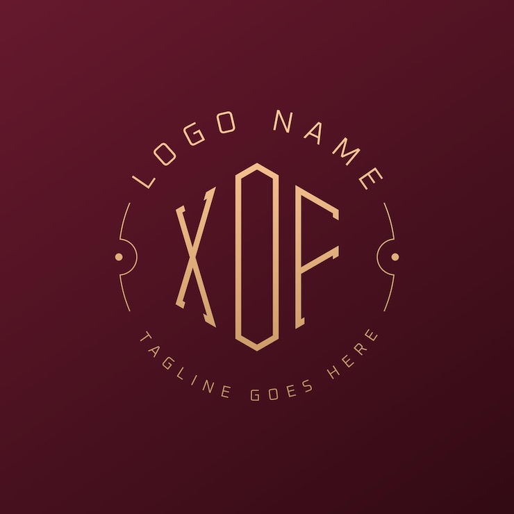Vector diseño de logotipo xof de lujo letra elegante xof monograma logotipo minimalista poligono xof template de diseño de logotipo