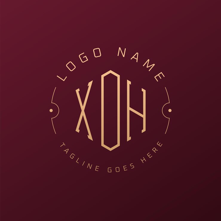 Vector diseño de logotipo xoh de lujo letra elegante xoh monograma logotipo minimalista poligono xoh template de diseño de logotipo