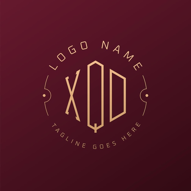 Diseño de logotipo XQD de lujo Letra elegante XQD Monograma Logotipo minimalista Poligono XQD Templata de diseño de logotipo