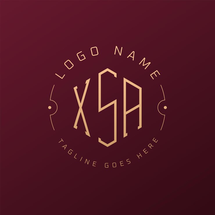 Vector diseño de logotipo xsa de lujo letra elegante xsa monograma logotipo minimalista poligono xsa templata de diseño de logotipo
