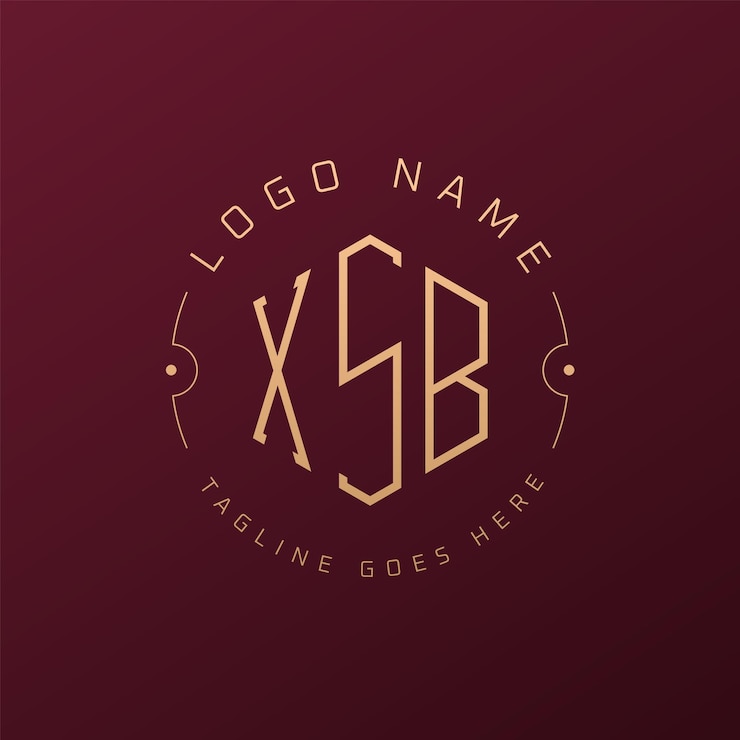Vector diseño de logotipo de xsb de lujo letra elegante xsb monograma logotipo minimalista polígono plantilla de diseño de logotipo xsb