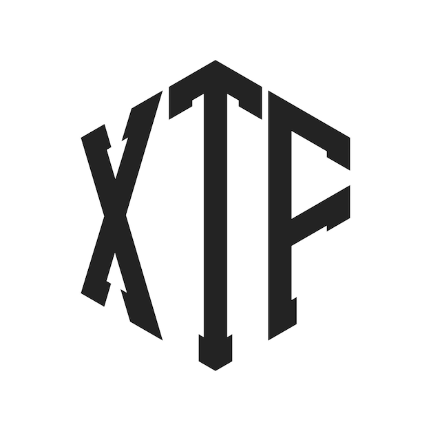 Diseño del logotipo XTF Letra inicial XTF Monograma Logotipo con forma de hexágono