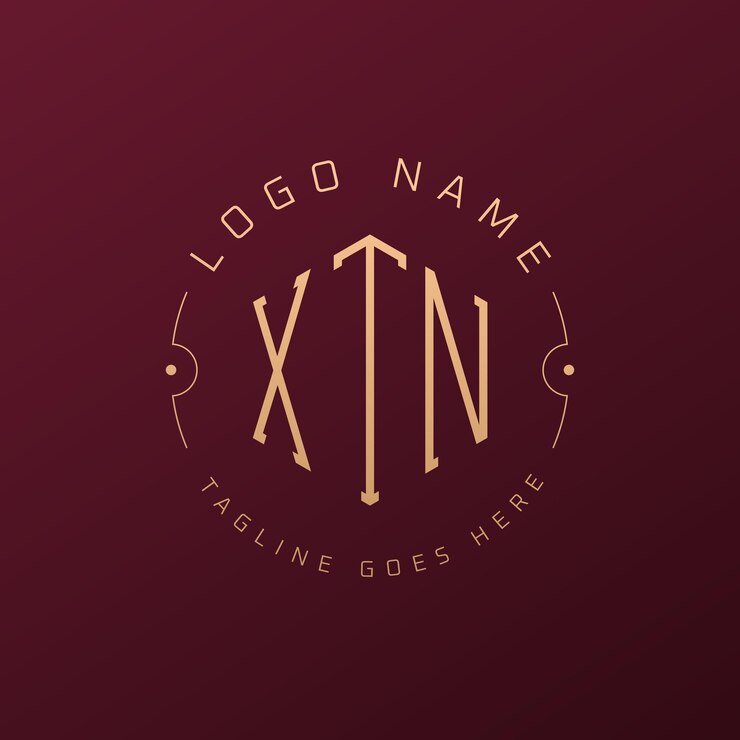 Vector diseño de logotipo xtn de lujo letra elegante xtn monograma logotipo minimalista polígono plantilla de diseño de logotipio xtn