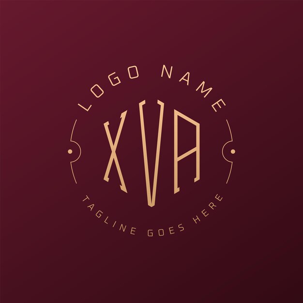 Diseño de logotipo XVA de lujo Letra elegante XVA Monograma Logotipo minimalista Poligono plantilla de diseño de logotipio XVA