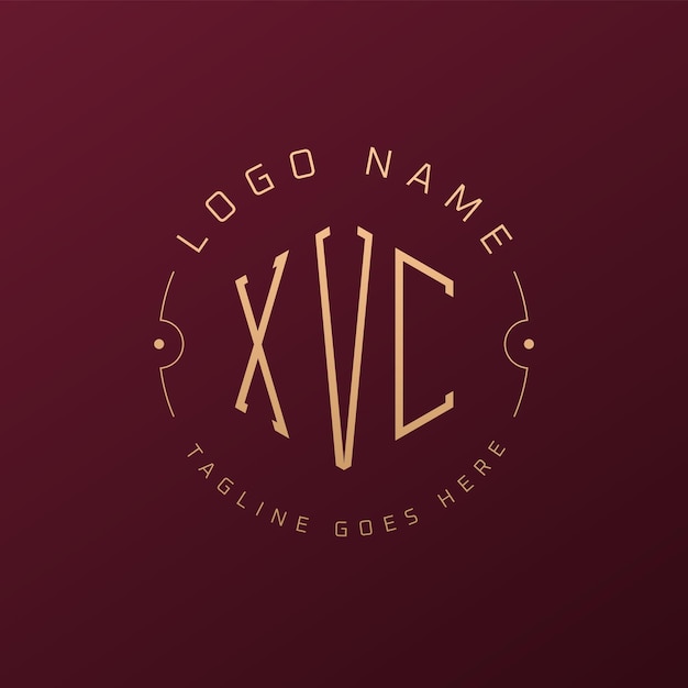Diseño de logotipo XVC de lujo Letra elegante XVC Monograma Logotipo minimalista Polígono plantilla de diseño de logotipo XIVC