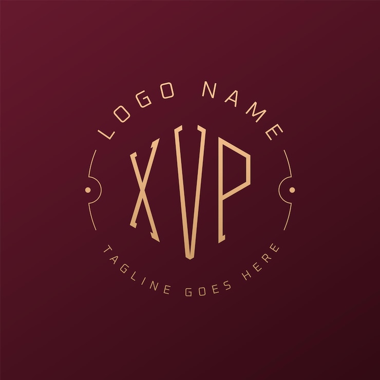 Vector diseño de logotipo xvp de lujo letra elegante xvp monograma logotipo minimalista poligono xvp template de diseño de logotipo