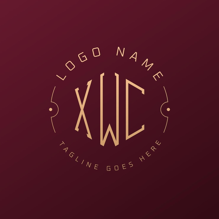 Vector diseño de logotipo de xwc de lujo letra elegante xwc monograma logotipo minimalista poligono xwc template de diseño de logotipo