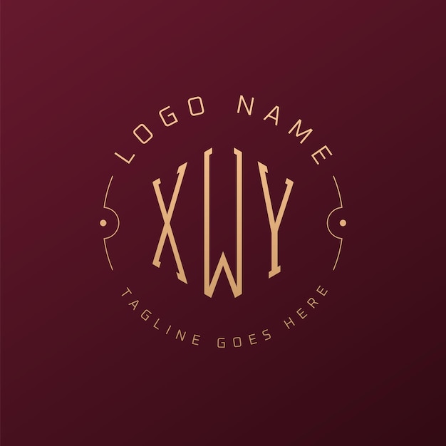 Diseño de logotipo XWY de lujo Letra elegante XWY Monograma Logotipo minimalista Poligono XWY Template de diseño de logotipo